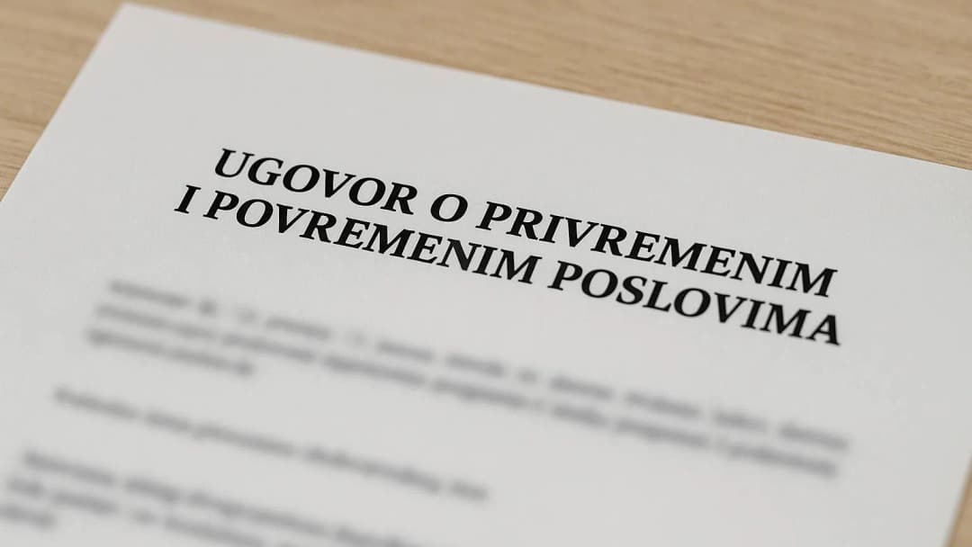 Primer ugovora o privremenim i povremenim poslovima
