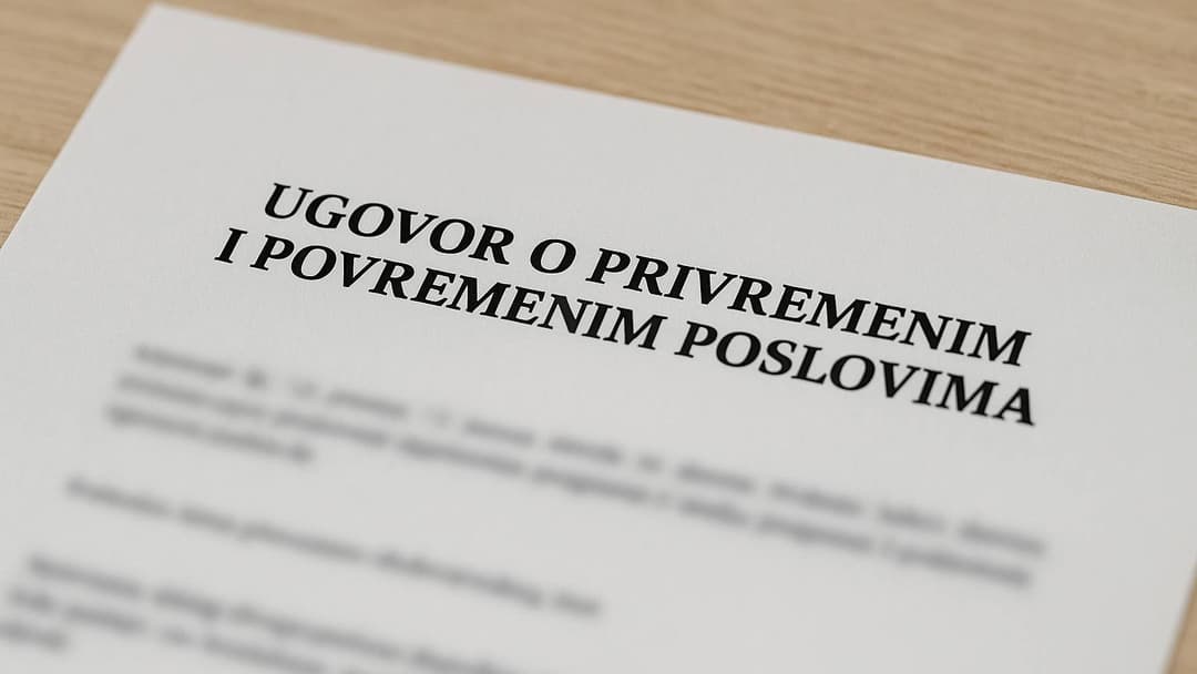 Primer ugovora o privremenim i povremenim poslovima